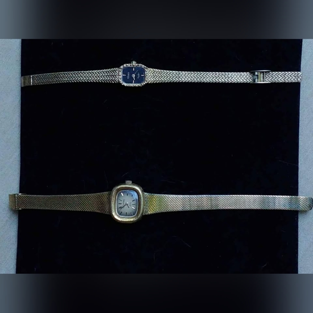 Pair of 2 Dufonte Watches By Lucien Piccard For Women - Project / Refurb / Parts
